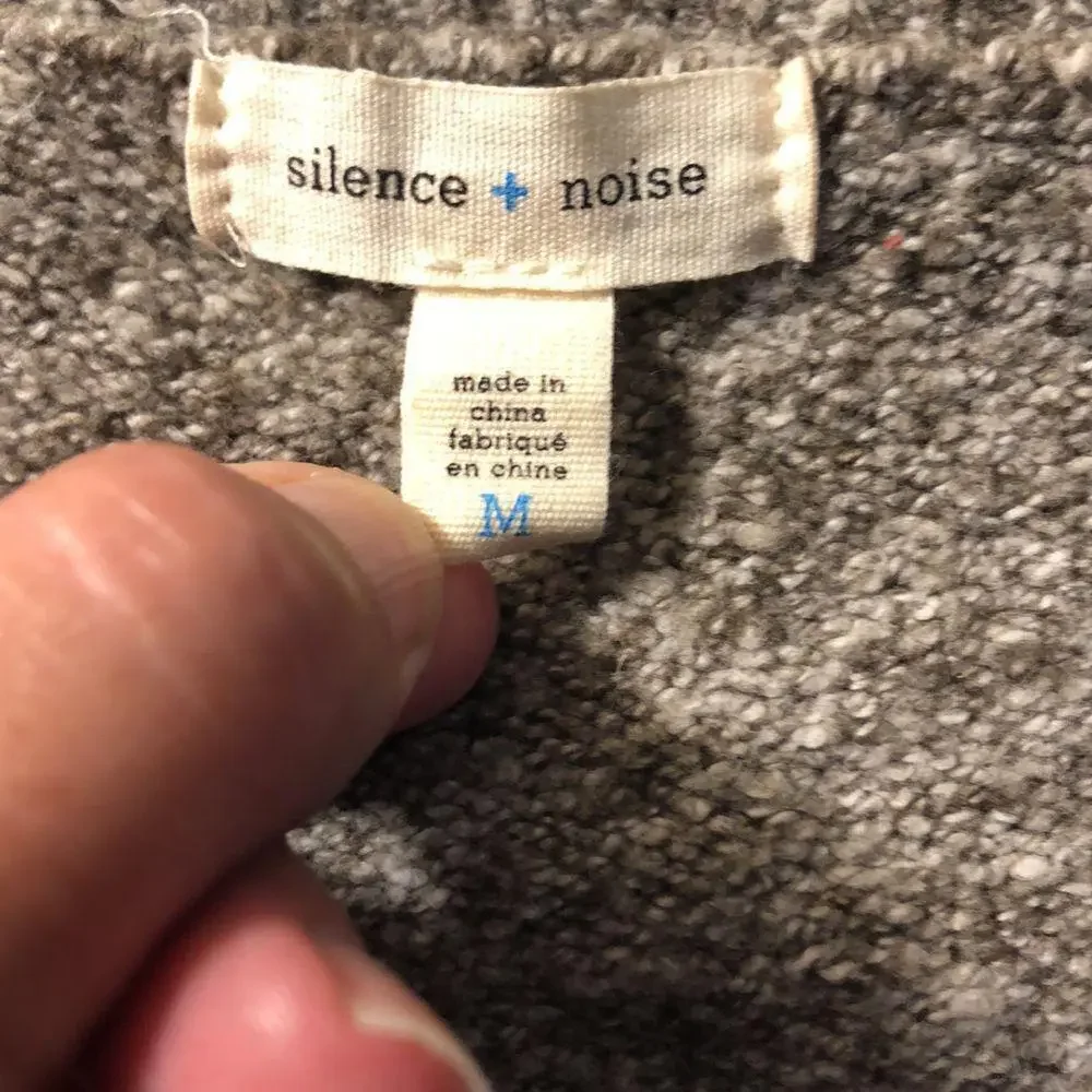 Silence + Noise Gray Knit Cardigan - Size M